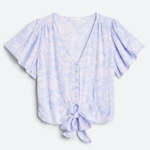 Lush Caroline Tie Front Blouse